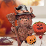 Maxbell Animal Statue Unique Table Decor Halloween Decor for Indoor Living Room Home 7cmx6cmx10cm Highlanding Cattle