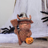 Maxbell Animal Statue Unique Table Decor Halloween Decor for Indoor Living Room Home 7cmx6cmx10cm Highlanding Cattle