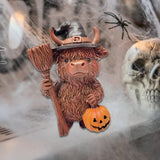 Maxbell Animal Statue Unique Table Decor Halloween Decor for Indoor Living Room Home 7cmx6cmx10cm Highlanding Cattle