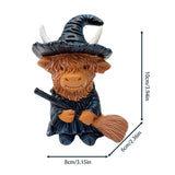 Maxbell Animal Statue Unique Table Decor Halloween Decor for Indoor Living Room Home 8cmx6cmx10cm Highlanding Cattle