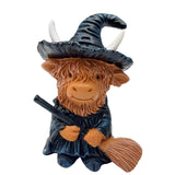 Maxbell Animal Statue Unique Table Decor Halloween Decor for Indoor Living Room Home 8cmx6cmx10cm Highlanding Cattle