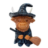 Maxbell Animal Statue Unique Table Decor Halloween Decor for Indoor Living Room Home 8cmx6cmx10cm Highlanding Cattle