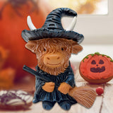 Maxbell Animal Statue Unique Table Decor Halloween Decor for Indoor Living Room Home 8cmx6cmx10cm Highlanding Cattle