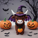 Maxbell Animal Statue Unique Table Decor Halloween Decor for Indoor Living Room Home 9cmx7.5cmx10cm Highlanding Cattle