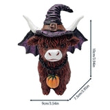Maxbell Animal Statue Unique Table Decor Halloween Decor for Indoor Living Room Home 9cmx7.5cmx10cm Highlanding Cattle