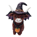 Maxbell Animal Statue Unique Table Decor Halloween Decor for Indoor Living Room Home 9cmx7.5cmx10cm Highlanding Cattle