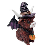 Maxbell Animal Statue Unique Table Decor Halloween Decor for Indoor Living Room Home 9cmx7.5cmx10cm Highlanding Cattle