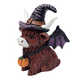 Maxbell Animal Statue Unique Table Decor Halloween Decor for Indoor Living Room Home 9cmx7.5cmx10cm Highlanding Cattle