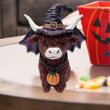 Maxbell Animal Statue Unique Table Decor Halloween Decor for Indoor Living Room Home 9cmx7.5cmx10cm Highlanding Cattle