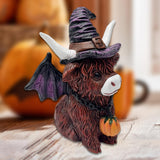 Maxbell Animal Statue Unique Table Decor Halloween Decor for Indoor Living Room Home 9cmx7.5cmx10cm Highlanding Cattle
