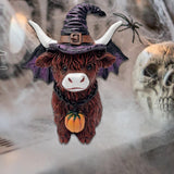 Maxbell Animal Statue Unique Table Decor Halloween Decor for Indoor Living Room Home 9cmx7.5cmx10cm Highlanding Cattle
