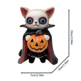 Maxbell Animal Statue Unique Table Decor Halloween Decor for Indoor Living Room Home 7cmx6cmx10cm Cat