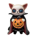 Maxbell Animal Statue Unique Table Decor Halloween Decor for Indoor Living Room Home 7cmx6cmx10cm Cat