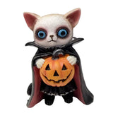 Maxbell Animal Statue Unique Table Decor Halloween Decor for Indoor Living Room Home 7cmx6cmx10cm Cat