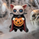 Maxbell Animal Statue Unique Table Decor Halloween Decor for Indoor Living Room Home 7cmx6cmx10cm Cat