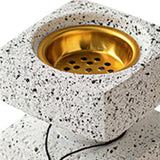 Maxbell Incense Cone Burner Portable Collection Incense Holder for SPA Bedroom Hotel S White