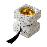 Maxbell Incense Cone Burner Portable Collection Incense Holder for SPA Bedroom Hotel S White