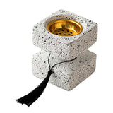 Maxbell Incense Cone Burner Portable Collection Incense Holder for SPA Bedroom Hotel S White