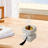 Maxbell Incense Cone Burner Portable Collection Incense Holder for SPA Bedroom Hotel S White