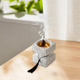 Maxbell Incense Cone Burner Portable Collection Incense Holder for SPA Bedroom Hotel S White