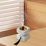Maxbell Incense Cone Burner Portable Collection Incense Holder for SPA Bedroom Hotel S White
