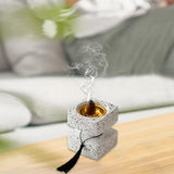 Maxbell Incense Cone Burner Portable Collection Incense Holder for SPA Bedroom Hotel S White