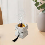 Maxbell Incense Cone Burner Portable Collection Incense Holder for SPA Bedroom Hotel S White
