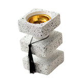 Maxbell Incense Cone Burner Portable Collection Incense Holder for SPA Bedroom Hotel L White