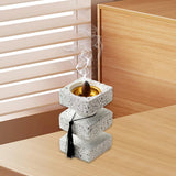 Maxbell Incense Cone Burner Portable Collection Incense Holder for SPA Bedroom Hotel L White