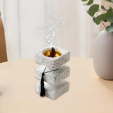 Maxbell Incense Cone Burner Portable Collection Incense Holder for SPA Bedroom Hotel L White