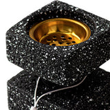 Maxbell Incense Cone Burner Portable Collection Incense Holder for SPA Bedroom Hotel S Black