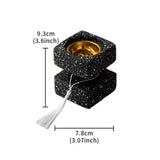 Maxbell Incense Cone Burner Portable Collection Incense Holder for SPA Bedroom Hotel S Black