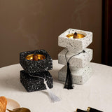 Maxbell Incense Cone Burner Portable Collection Incense Holder for SPA Bedroom Hotel S Black