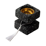 Maxbell Incense Cone Burner Portable Collection Incense Holder for SPA Bedroom Hotel S Black
