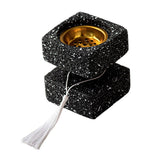 Maxbell Incense Cone Burner Portable Collection Incense Holder for SPA Bedroom Hotel S Black