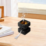Maxbell Incense Cone Burner Portable Collection Incense Holder for SPA Bedroom Hotel S Black