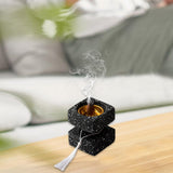 Maxbell Incense Cone Burner Portable Collection Incense Holder for SPA Bedroom Hotel S Black