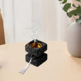 Maxbell Incense Cone Burner Portable Collection Incense Holder for SPA Bedroom Hotel S Black