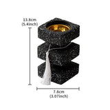 Maxbell Incense Cone Burner Portable Collection Incense Holder for SPA Bedroom Hotel L Black