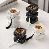 Maxbell Incense Cone Burner Portable Collection Incense Holder for SPA Bedroom Hotel L Black