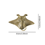 Maxbell Brass Devil Fish Ornament Gifts Copper Fish Statue for Dorm Cafe Bedroom