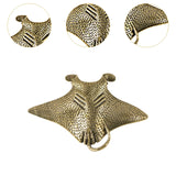 Maxbell Brass Devil Fish Ornament Gifts Copper Fish Statue for Dorm Cafe Bedroom