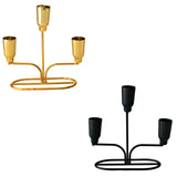 Maxbell Metal Candle Holder Candle Stick Holder for Festival Anniversary Living Room Gold