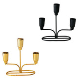 Maxbell Metal Candle Holder Candle Stick Holder for Festival Anniversary Living Room Gold