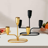 Maxbell Metal Candle Holder Candle Stick Holder for Festival Anniversary Living Room Gold