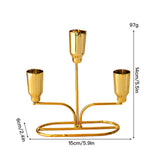 Maxbell Metal Candle Holder Candle Stick Holder for Festival Anniversary Living Room Gold