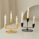 Maxbell Metal Candle Holder Candle Stick Holder for Festival Anniversary Living Room Gold