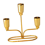 Maxbell Metal Candle Holder Candle Stick Holder for Festival Anniversary Living Room Gold