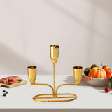 Maxbell Metal Candle Holder Candle Stick Holder for Festival Anniversary Living Room Gold