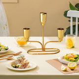 Maxbell Metal Candle Holder Candle Stick Holder for Festival Anniversary Living Room Gold